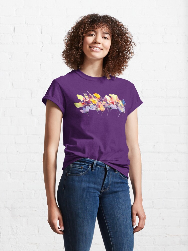 Alternate view of Wild Flowers - Yellow and Purple Classic T-Shirt