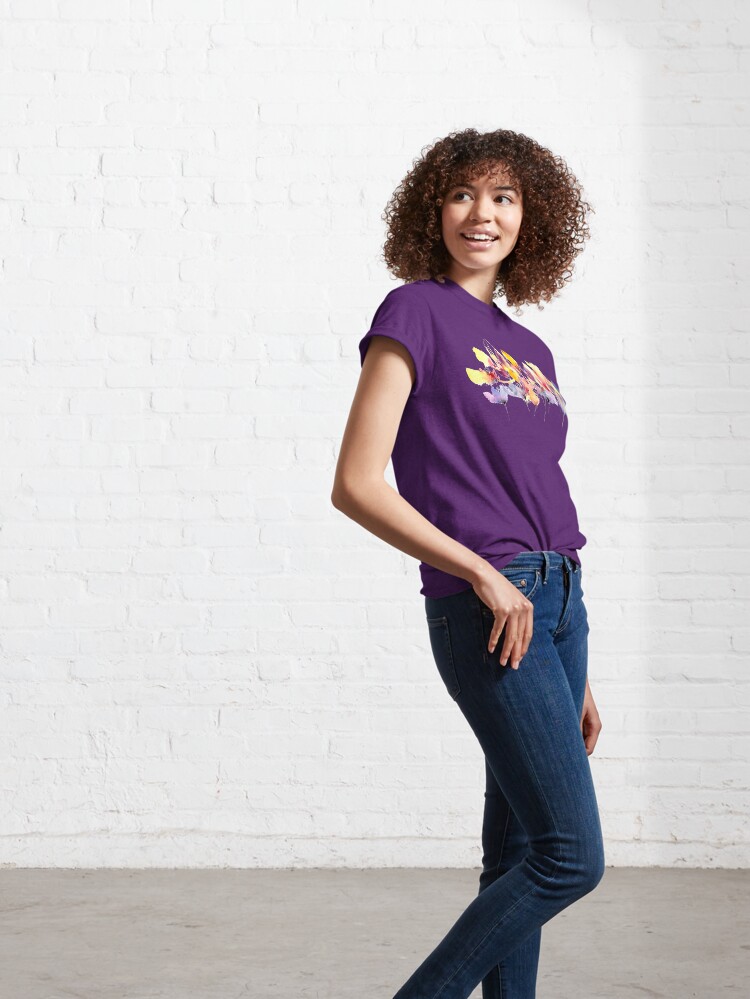 Alternate view of Wild Flowers - Yellow and Purple Classic T-Shirt