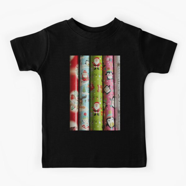 Christmas Wrapping Paper Kids T-Shirt for Sale by pinkal