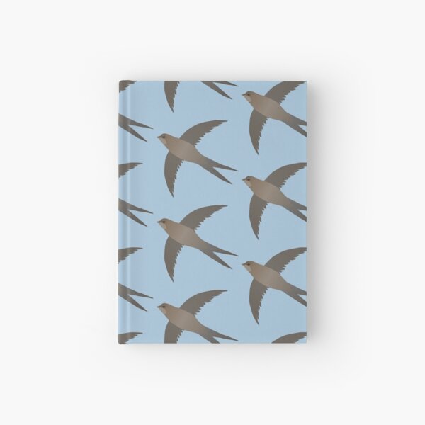 Common swift flying in the air Hardcover Journal