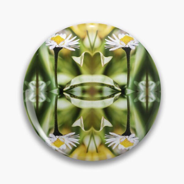 Item preview, Beautiful small common Daisy flowers macro surreal shaped symmetrical kaleidoscope designed and sold by Grégory DUBUS.