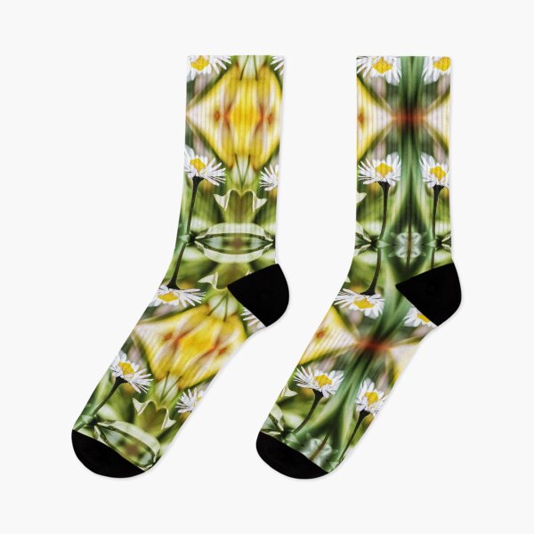 Item preview, Beautiful small common Daisy flowers macro surreal shaped symmetrical kaleidoscope designed and sold by Grégory DUBUS.