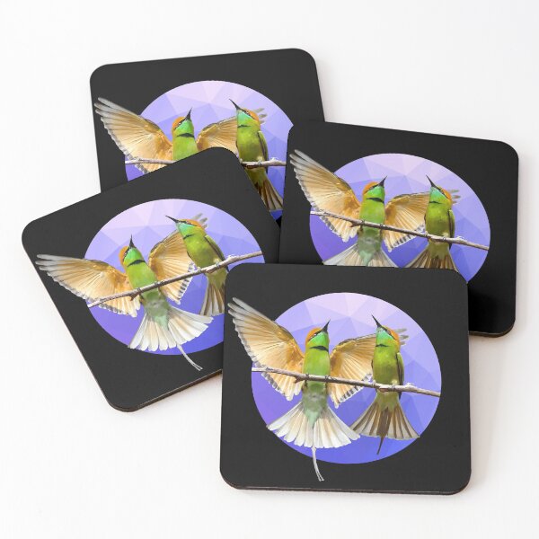 Item preview, Colorful birds on a branch - Small bird in tree - Bird Images, Bird artwork designed and sold by LookFrog.
