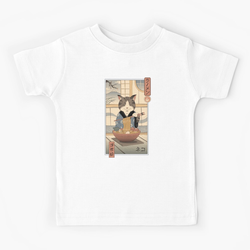 Ramen Bowl Ukiyo-e Drawing for Japanese Food and Manga Lover Ukiyo-e Kids Clothing | Redbubble