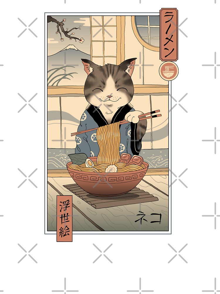 Ramen Bowl Ukiyo-e Drawing for Japanese Food and Manga Lover Ukiyo-e Kids Clothing | Redbubble