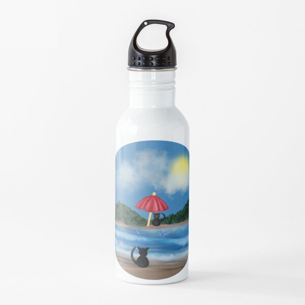 Katzen am Strand Trinkflasche