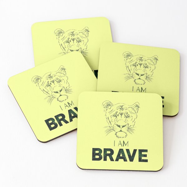 Item preview, Brave | Lion | Unique | Yellow | I am | Affirmations | Affirmed Art designed and sold by AffirmedStudio.