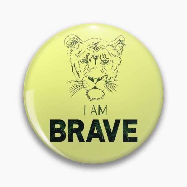 Item preview, Brave | Lion | Unique | Yellow | I am | Affirmations | Affirmed Art designed and sold by AffirmedStudio.