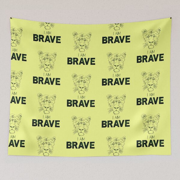 Item preview, Brave | Lion | Unique | Yellow | I am | Affirmations | Affirmed Art designed and sold by AffirmedStudio.