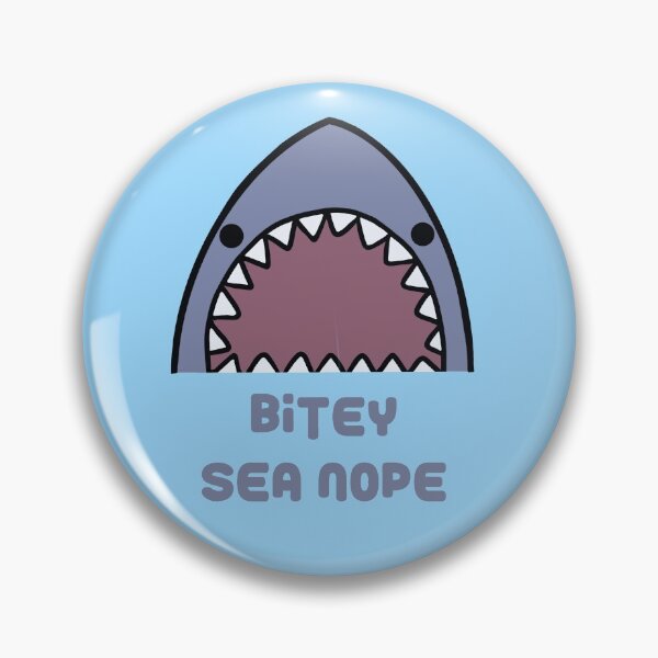 Item preview, Bitey sea nope cute shark designed and sold by Pickle-Lily.