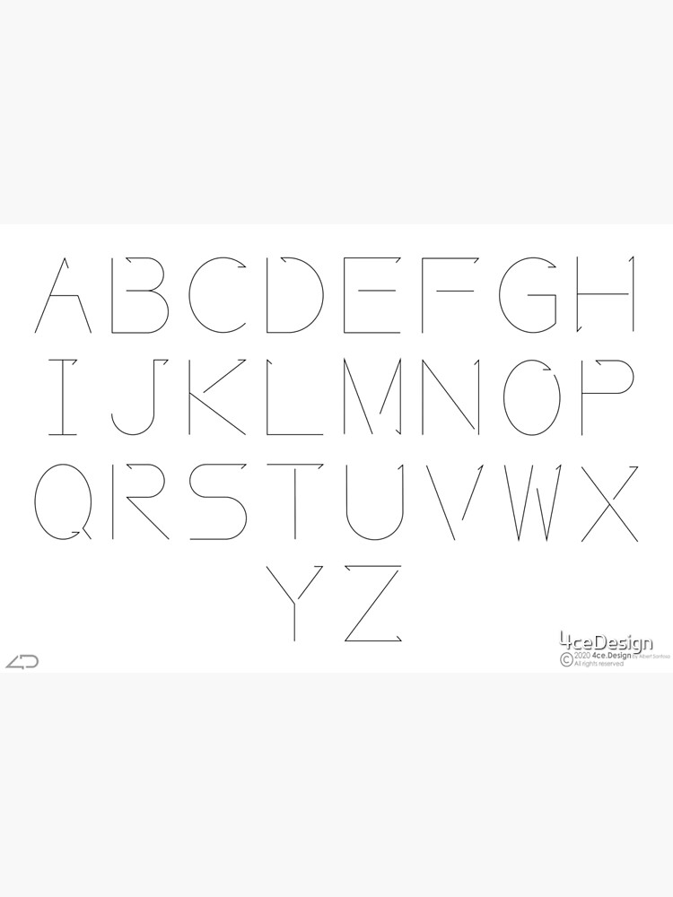 4ce-simple-alphabet-a-to-z-font-poster-by-4cedesign-redbubble