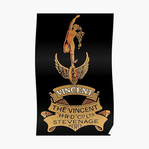 Vincent Motorcycle Logo Poster