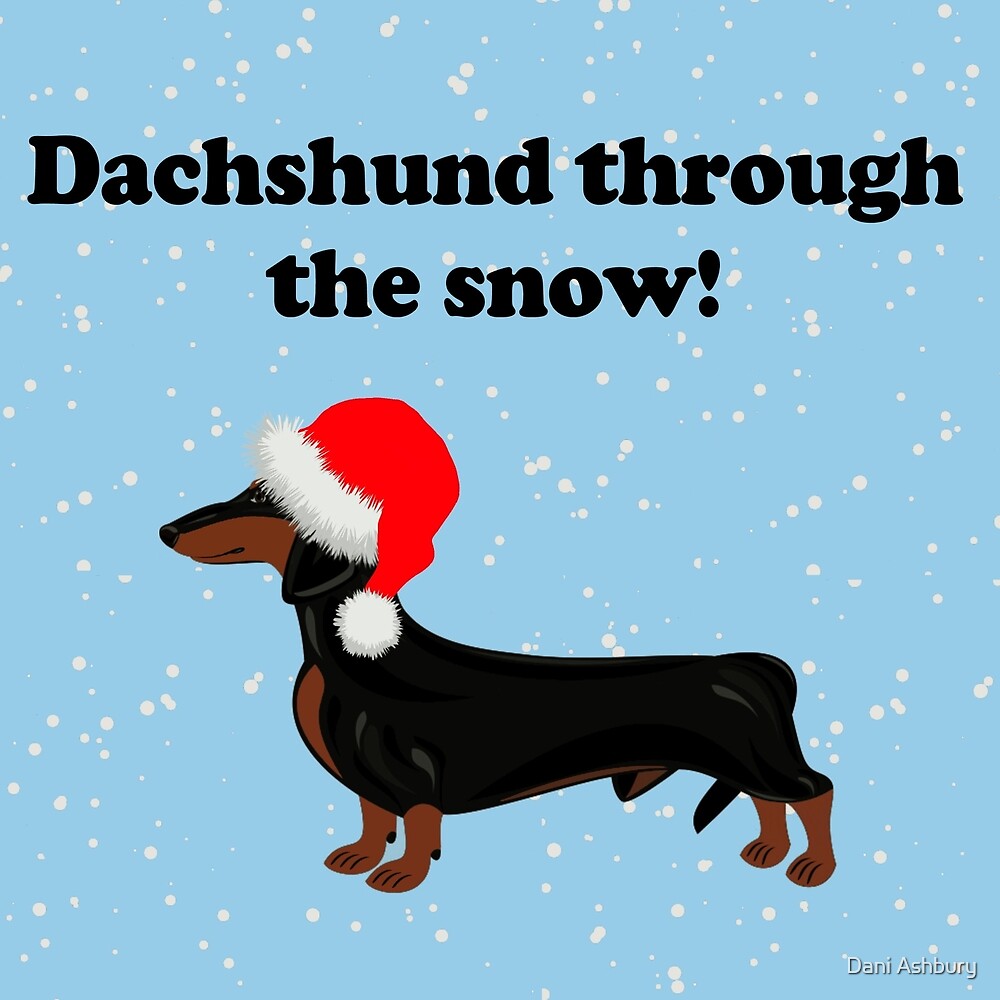 dachshund through the snow pillow