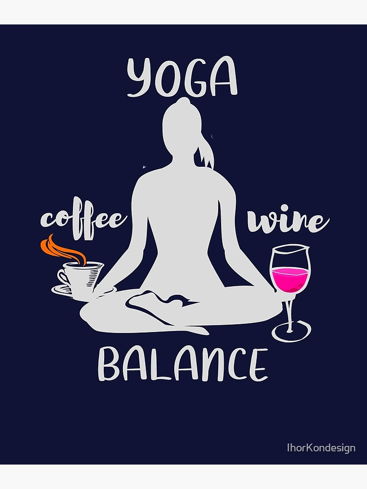 yoga coffee addict cool meditation design white' Sticker