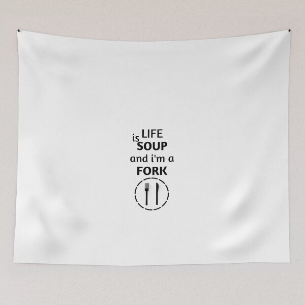 Aperçu de l'œuvre La vie est soupe et je suis une fourchette créée et vendue par Oussluka.