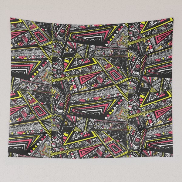Item preview, Artsy Pattern Drawn Doodle Sketch Print (Colorful, Bright) designed and sold by miss-hambar.