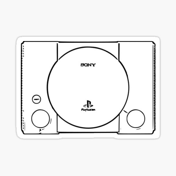 Cartoon consoles - Playstation Sticker