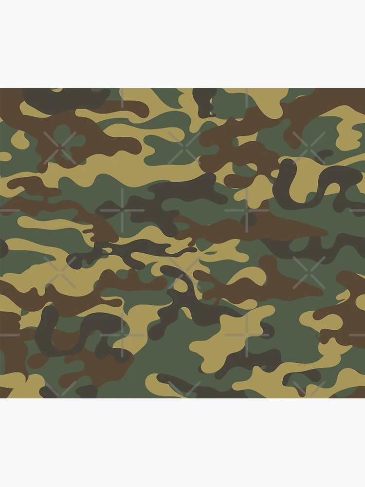 Camouflage Pattern Cool Army Brown Blue Beige Camo Print Color for
