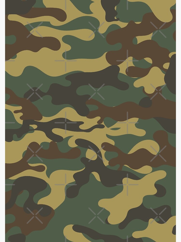 Camouflage Pattern Cool Army Brown Blue Beige Camo Print Color for Lovers  of the Armed Forces | Spiral Notebook
