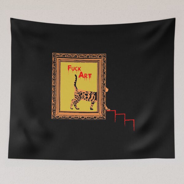 Item preview, F * ck Art walking cat design designed and sold by gideonm.