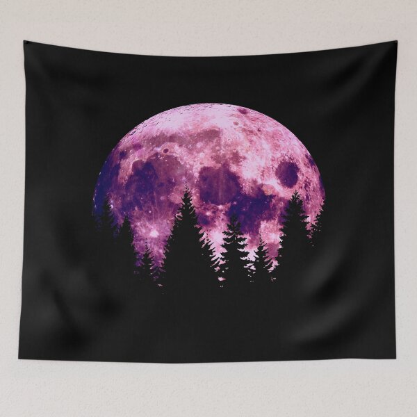 Item preview, Pine Trees Blood Moon designed and sold by Rahdoo.