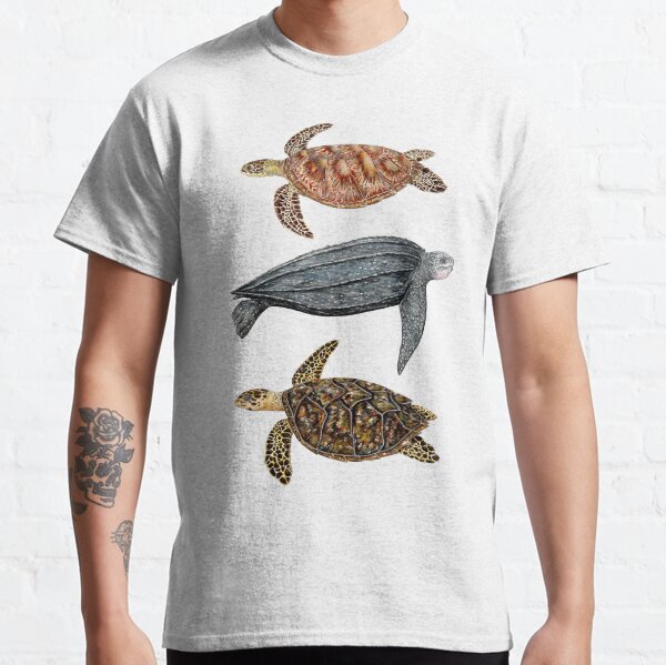 Item preview, Sea turtles trio: green, leatherback and hawksbill turtles designed and sold by chloeyzoard.
