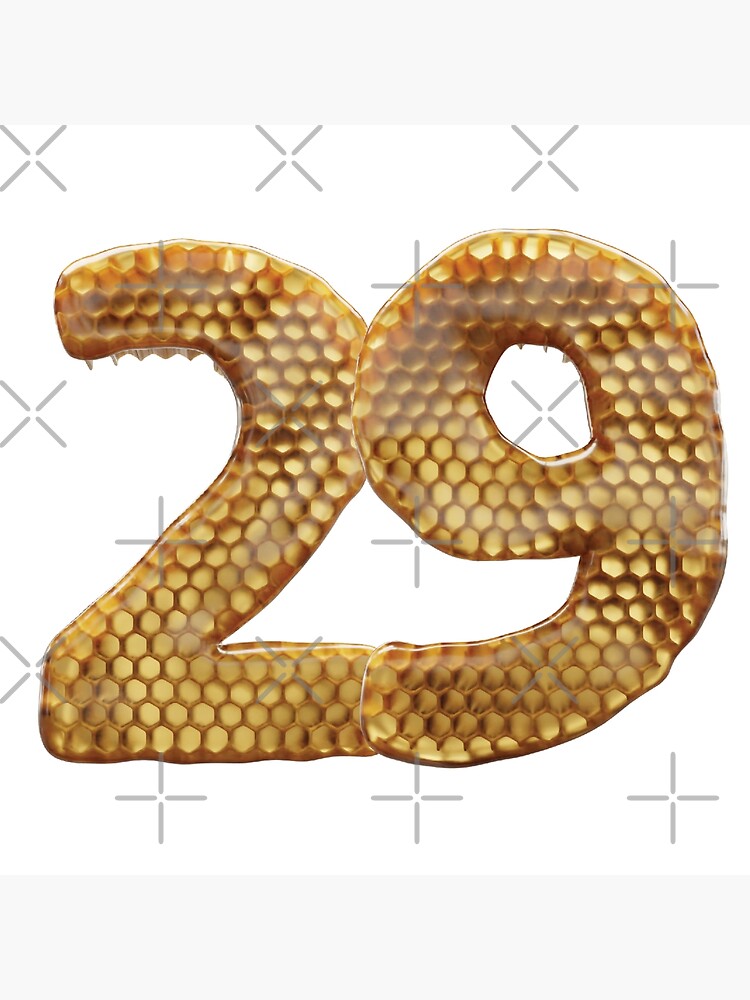 29-number-3d-honey-numbers-font-photographic-print-by-hellofromaja