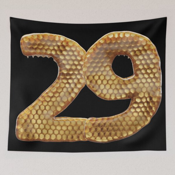 Item preview, 29 Number 3d Honey Numbers Font designed and sold by HelloFromAja.