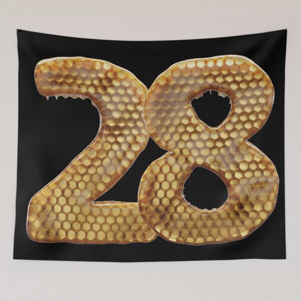 Item preview, 28 Number 3d Honey Numbers Font designed and sold by HelloFromAja.