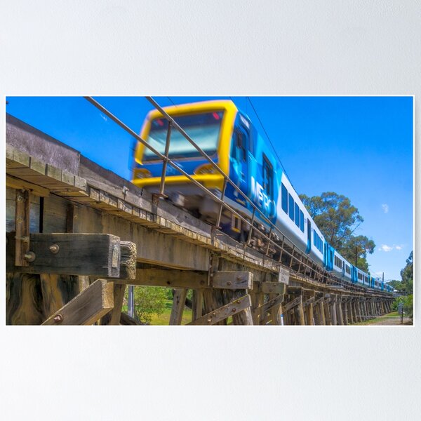 Item preview, Melbourne Metro Train on Trestle Bridge - Eltham, Victoria designed and sold by Steven Jodoin.