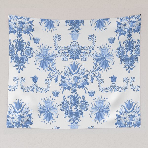 Item preview, Midsummer Festival Flowers (blue) designed and sold by BessoChicca.