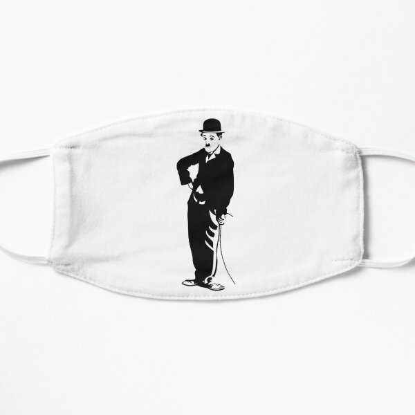 Pose famosa de Charlie Chaplin, diseño de póster, camisetas, impresiones, bolsos, hombres, mujeres, niños Mascarilla