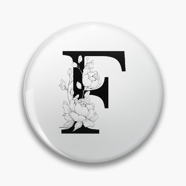 Item preview,  F Botanical Monogram. Detailed Peony Drawing designed and sold by epine.