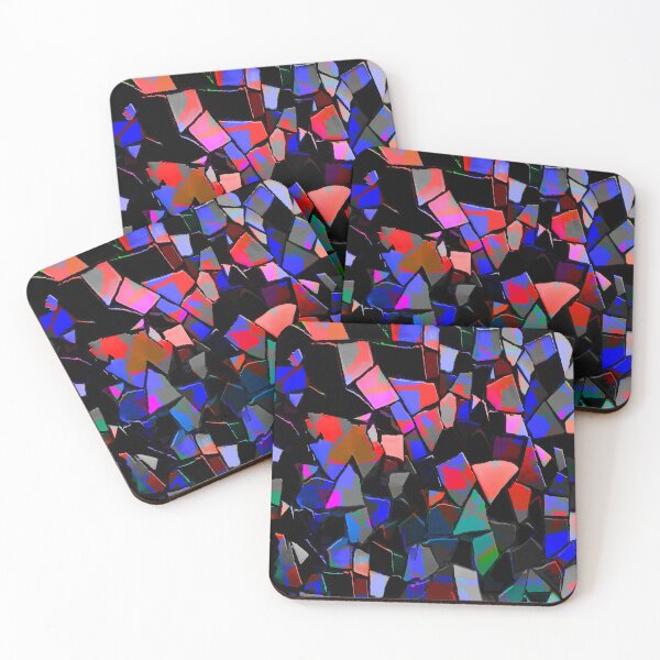 Item preview, Shattered Glass Pieces (Colorful Abstract Mosaic Tiles Pattern) designed and sold by SassyClassyMe.