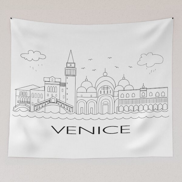 Item preview, Venice in the art line style designed and sold by YlanaOm.