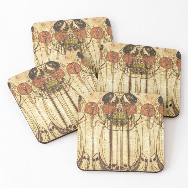 Item preview, THE WASSAIL Art Nouveau Female Figures With Red Apples designed and sold by BulganLumini.