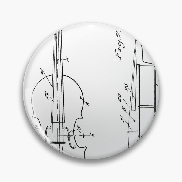Item preview, Violin patent 1930 - Music instrument - black designed and sold by InkedArtPrints.