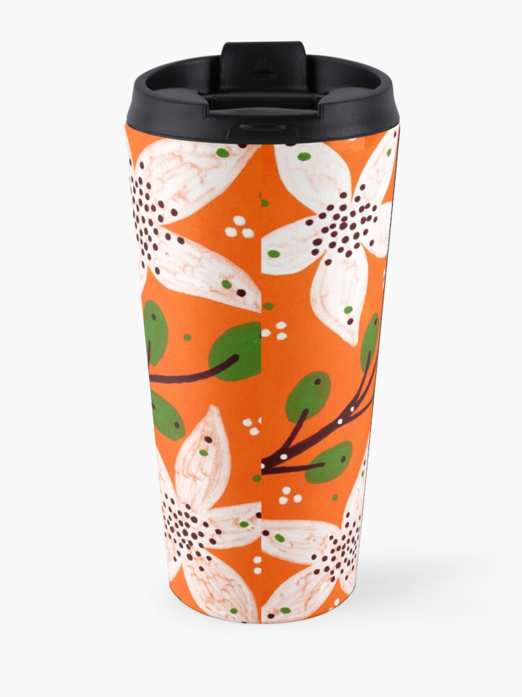 Alternate view of Orange bloom and willow Travel Mug