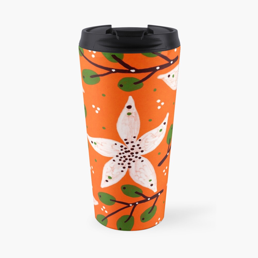 Orange bloom and willow Travel Mug