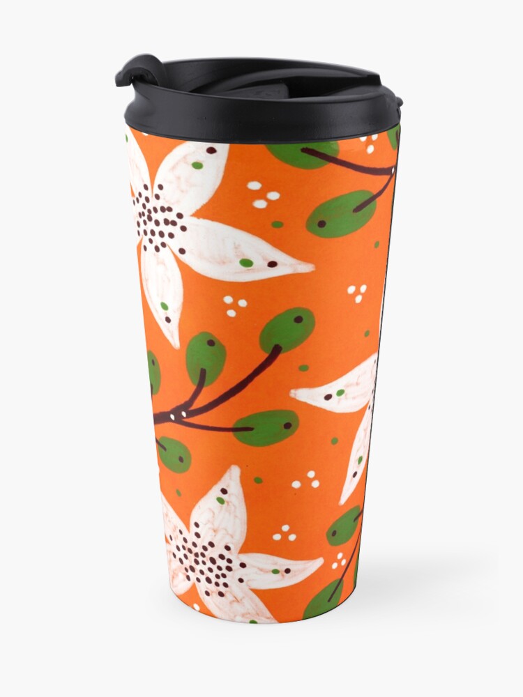Alternate view of Orange bloom and willow Travel Mug