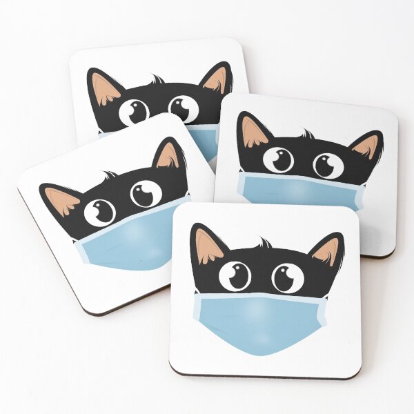 Item preview, Cute cat wear a face mask designed and sold by Ridaelb.