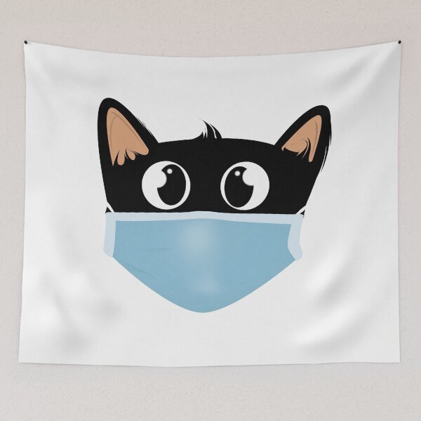 Item preview, Cute cat wear a face mask designed and sold by Ridaelb.