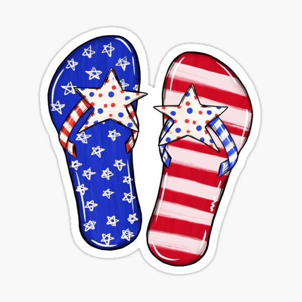 " USA FLAG FLIP FLOP" Sticker for Sale by JavierShih | Redbubble