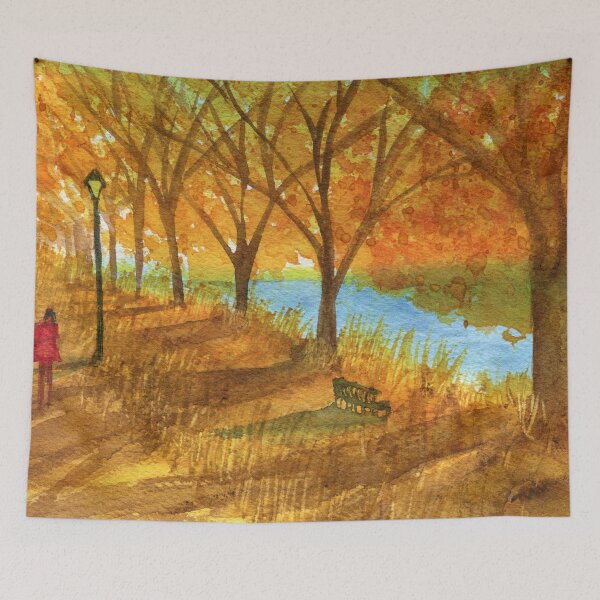 Item preview, Hyde Park - Autumn designed and sold by darrenyeoart.
