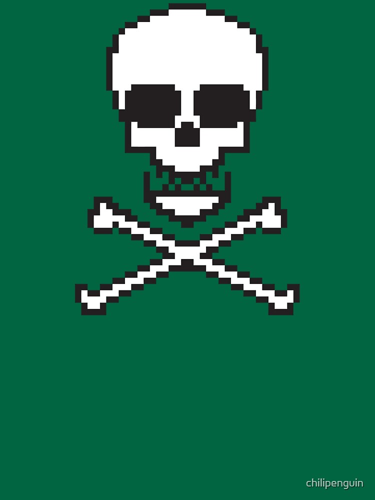"8 Bit Skull" T-shirt by chilipenguin | Redbubble