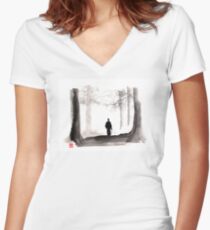 sword of doom Women's Fitted V-Neck T-Shirt