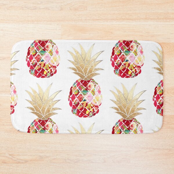 Item preview, Aloha pineapple, red + faux gold designed and sold by PixDezines.