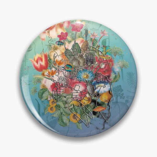 Item preview, Floriated Pixel Skull Junk designed and sold by Paul Summerfield.