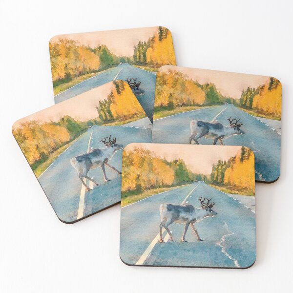 Item preview, Lappi reindeer watercolor painting designed and sold by NatureSight.