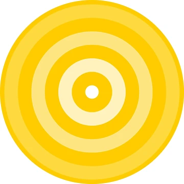 Artwork thumbnail, Geometric Pattern: Rondel: White Gradient Yellow by Red Wolf